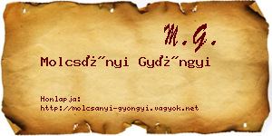 Molcsányi Gyöngyi névjegykártya