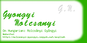 gyongyi molcsanyi business card